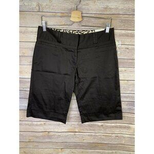 Studio Y 7/8 High Waisted Shorts Flat Front Brown